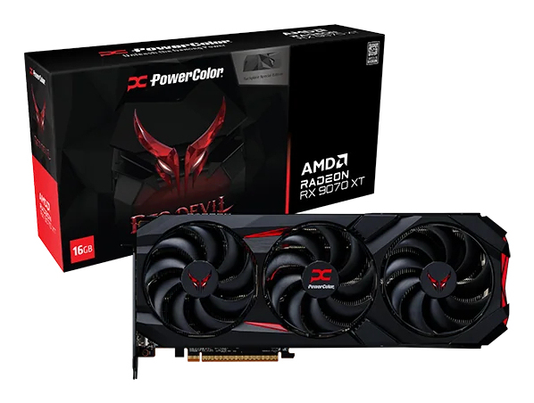 PowerColor Red Devil Radeon RX 9070 XT Backplate Special Edition AMD 16 GB GDDR6