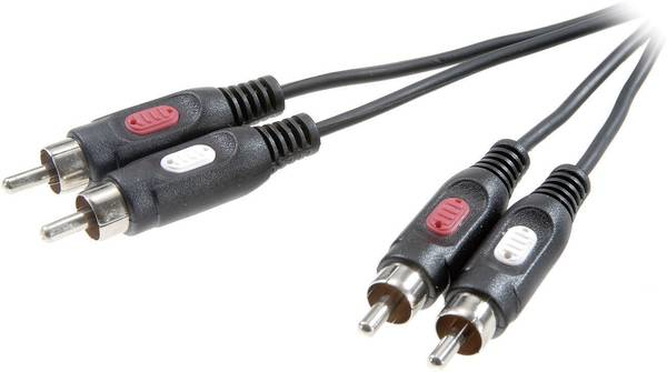 Miniatyrbillede 1 af 2: SpeaKa Professional SP-7869760 lydkabel 0,5 m 2 x RCA Sort