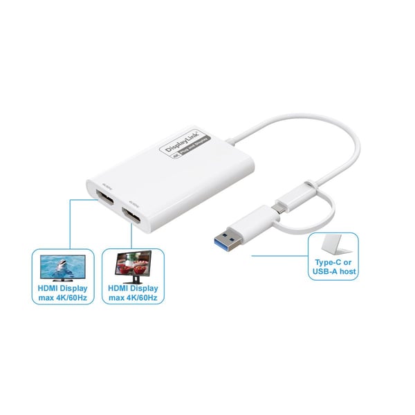 Miniatyrbild 3 av 3: ROLINE 12.03.3206 USB-grafikadapter 3840 x 2160 pixlar Vit