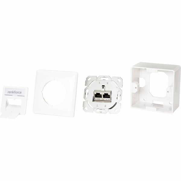 Miniatyrbillede 3 af 4: Renkforce RF-4697900 stikkontakt RJ-45 Hvid