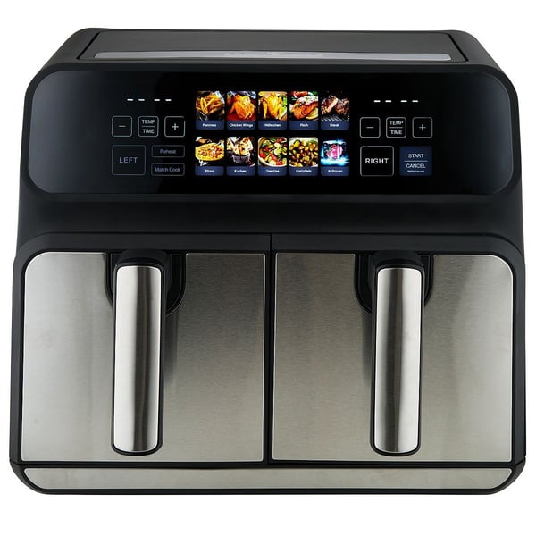 ProfiCook PC-FR 1287 H Dobbelt 8 L Enkeltstående 2200 W Varmluftsteger Sort, Rustfrit stål