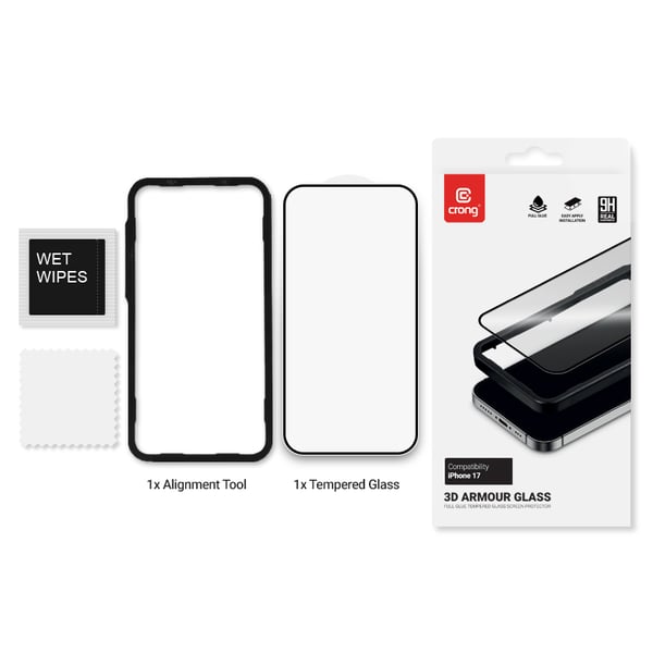 Pikkukuva 2 / 6: Crong 3D Armour Glass Kirkas näytönsuoja Apple 1 kpl