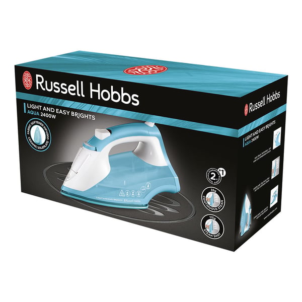 Russell Hobbs 26482-56 silitysrauta Höyrysilitysrauta Keraaminen pohjalevy 2400 W Sininen, Valkoinen