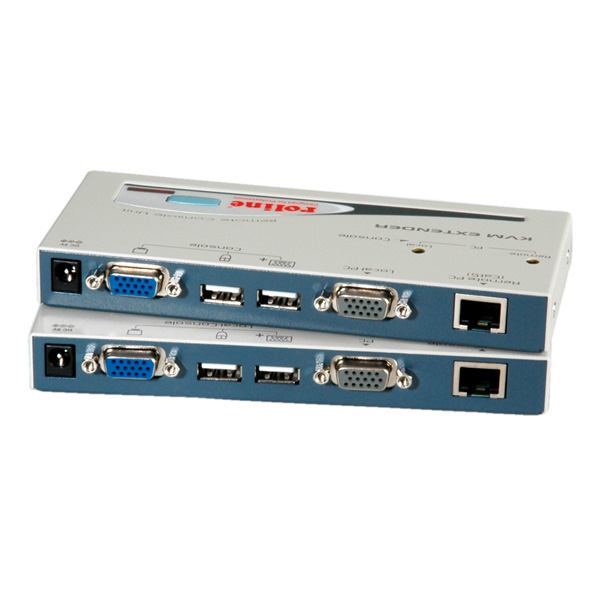 Miniatyrbillede 1 af 5: ROLINE Smart KVM Extender, USB KVM Switch