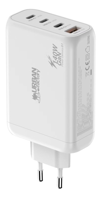 Miniatyrbillede 3 af 6: Urban Factory PSC14UF oplader til mobil enhed Universel Hvid Vekselstrøm Hurtig opladning Indendørs