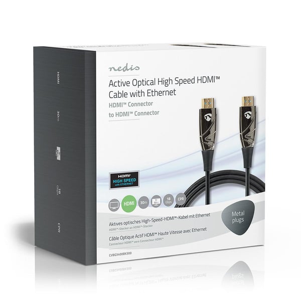 Miniatyrbild 4 av 6: Nedis CVBG3400BK300 HDMI-kabel 30 m HDMI Typ A (standard) Svart