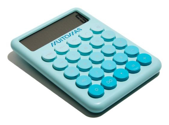 Miniatyrbillede 3 af 3: Muitomas CALCULATORLB regnemaskine Desktop Basis Lyse Blå