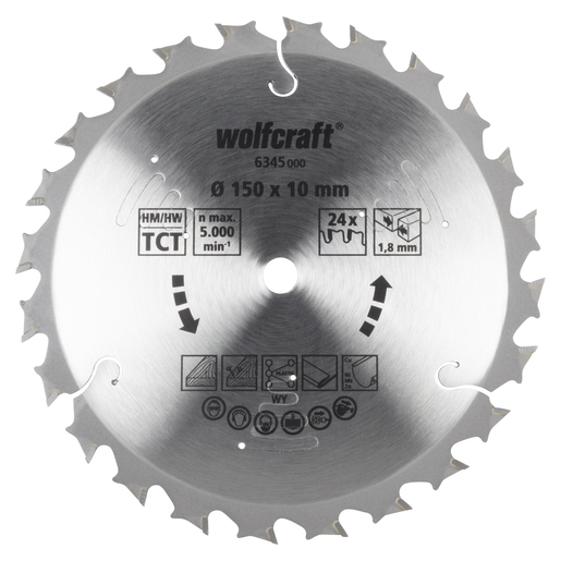 wolfcraft GmbH 6345000 rundsavklinge 15 cm 1 stk