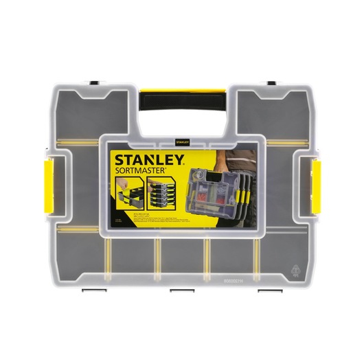 Stanley 1-97-483 työkalupakki Säilytyslaatikko Nailon Musta, Läpinäkyvä, Keltainen