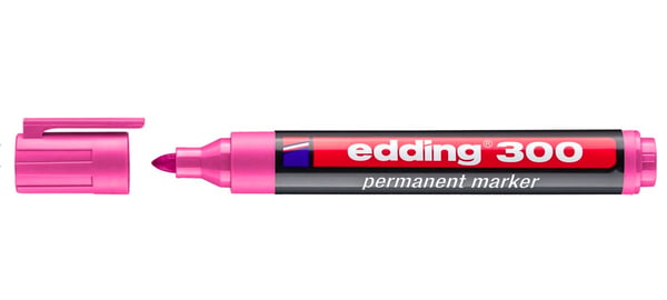 Miniatyrbild 1 av 8: Edding 300 markeringspennor Rundad spets Rosa