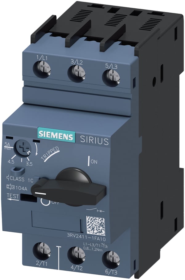 Miniatyrbillede 1 af 6: Siemens 3RV2411-1FA10 kredsløbsafbryder 3P