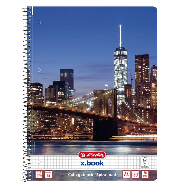 Herlitz 11086204 blok og notesblok A4 80 ark Flerfarvet