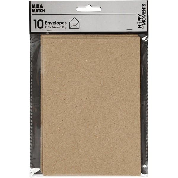 Miniatyrbillede 2 af 4: Creativ Company 217016 kuvert C6 (114 x 162 mm) Beige 10 stk