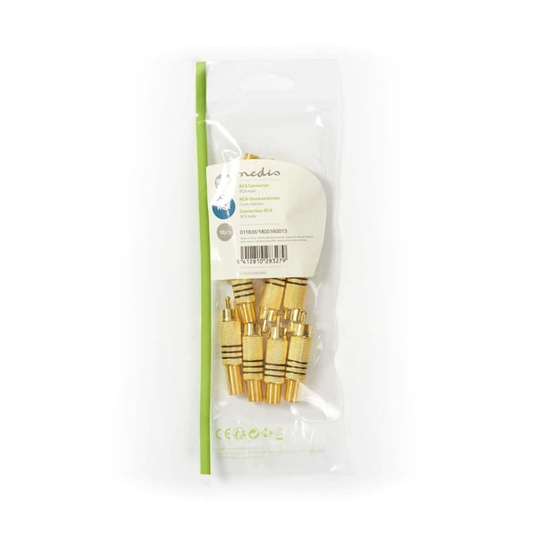 Nedis CAGP24900BK kabelsamler RCA Sort, Guld
