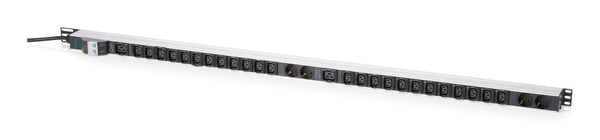 Miniatyrbild 1 av 7: Digitus IT BASIC PDU, 3PH, 16A, 24 x C13, 2 x C19 grenuttag 30 AC-utgångar 0U Svart