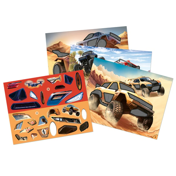 Miniatyrbillede 4 af 4: Dino World + Action Action World Monster Cars Sticker Fun