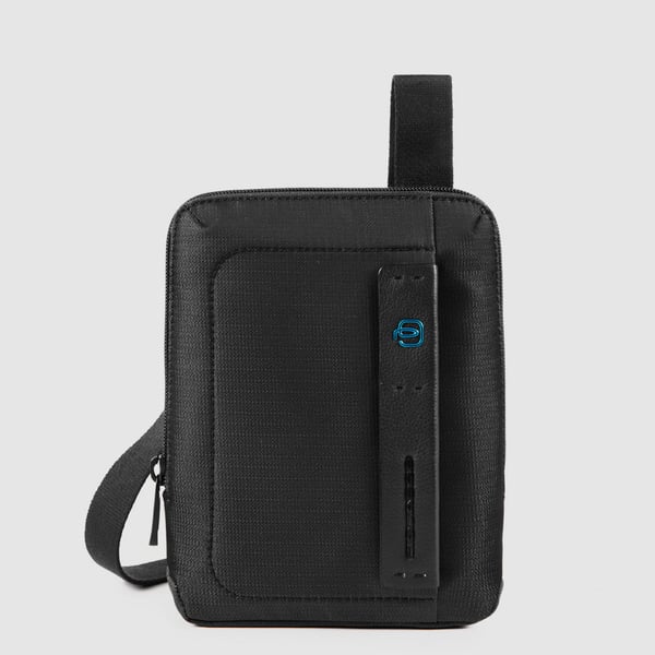 Piquadro CA3084P16 Bomuld, Stof, Læder, Polyester Marineblå Mand Crossbody taske
