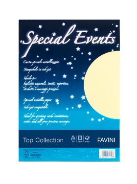 Favini Special Events printpapir A4 (210x297 mm) 20 ark Cremefarvet