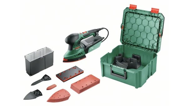 Miniatyrbillede 1 af 5: Bosch PSM 200 AES Multi slibemaskine 26000 rpm Sort, Grøn 200 W