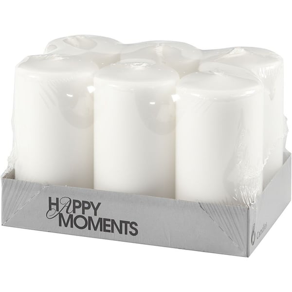 Creativ Company 596101 vokslys Cylinder Hvid 6 stk