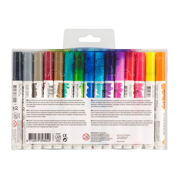 Talens Ecoline speedmarker 1 stk Sort, Blå, Brun, Grøn, Grå, Orange, Rød, Sepia, Violet, Gul