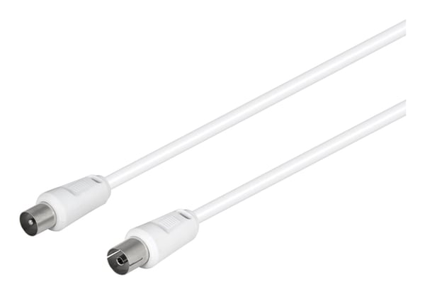 TM Electron CXV109015 koaxial kabel 1,5 m IEC Hvid