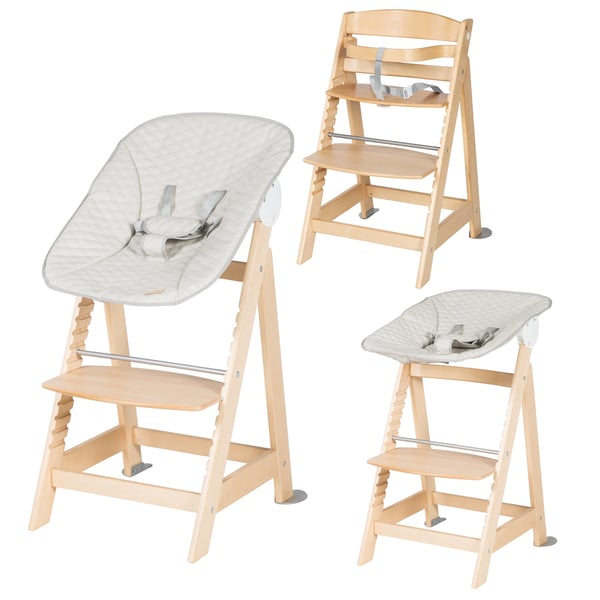 roba Born up, Set 2in1 Traditionell barnstol Hård sits Ljusgrå, Självtorkning