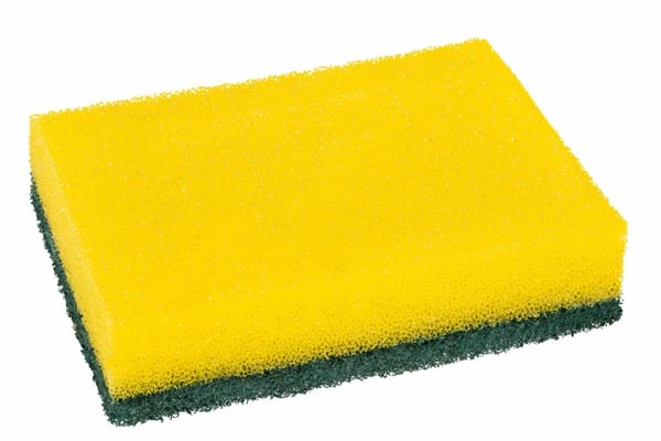 Miniatyrbillede 3 af 6: Scotch-Brite Classic XXL svamp Rektangulær Skum Grøn, Gul 6 stk