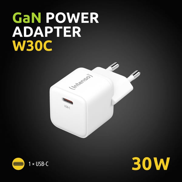 Pikkukuva 2 / 8: Intenso POWER ADAPTER USB-C GAN/7803022 Universaali Valkoinen AC Pikalataus Sisätila