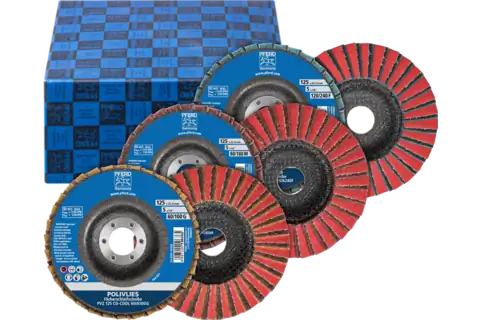 PFERD POLIVLIES flap discs set PVZ 1 stk