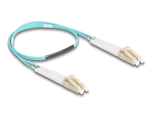 DeLOCK 88078 InfiniBand- ja kuituoptiikkakaapeli 0,5 m LC Vedenvärinen