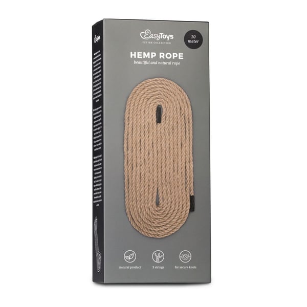 EasyToys ET415BRN bondageutrustning Bondage-rep Brun Hampa