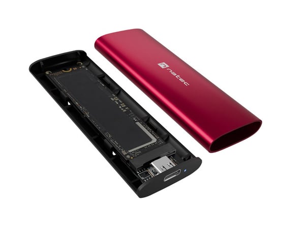 Miniatyrbillede 6 af 7: NATEC RHINO M.2 NVME LITE SSD kabinet Rød