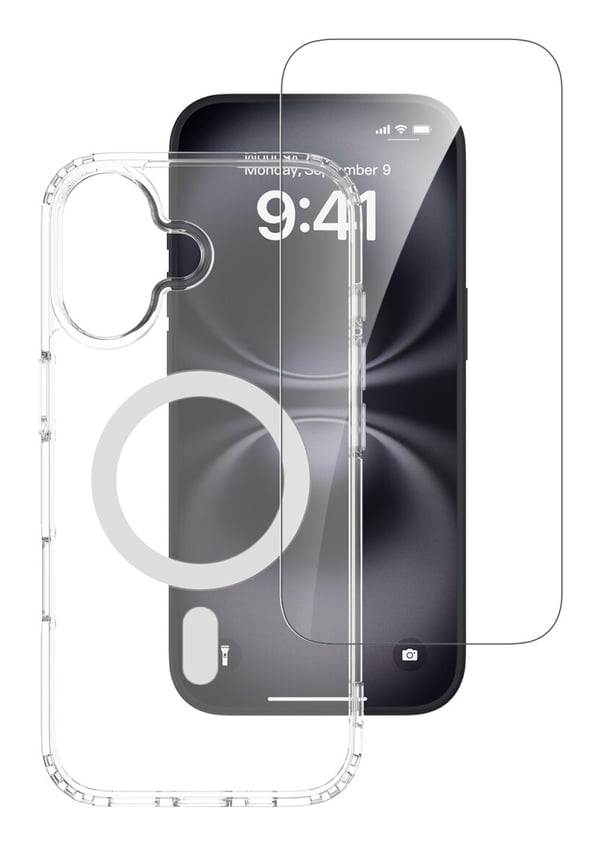 4smarts 360° Premium mobiltelefon etui 15,9 cm (6.27") Ramme Transparent