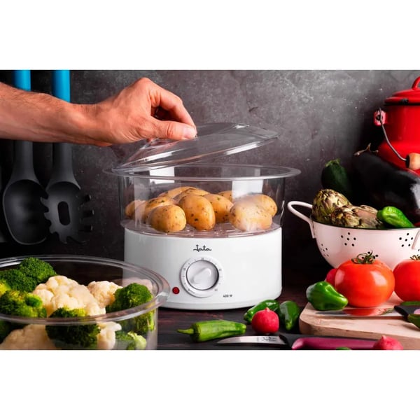 Miniatyrbillede 4 af 4: JATA CV200 dampkoger 2 kurv(e) Fritstående 400 W Transparent, Hvid