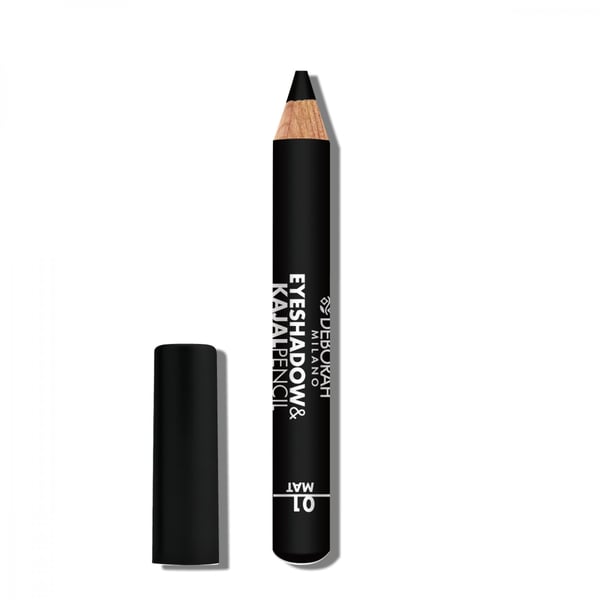 Deborah Milano Eyeshadow&Kajal Pencil øjenskygge 2 g 01 Black Finish Mat Mat