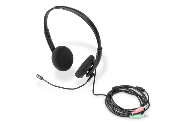 DIGITUS Headset - On-Ear - med ledning DIGITUS Headset - On-Ear - med ledning