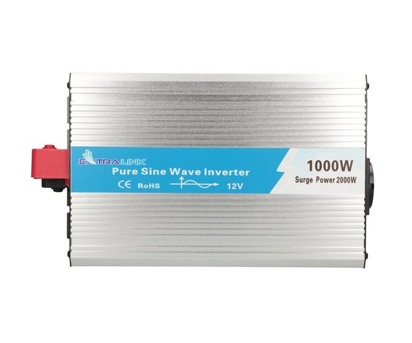 Miniatyrbild 6 av 7: Extralink VOLTAGE CONVERTER 12V - 230V, 1000W, PURE SINUS OPIP-1000W eladaptrar Automatisk Aluminium