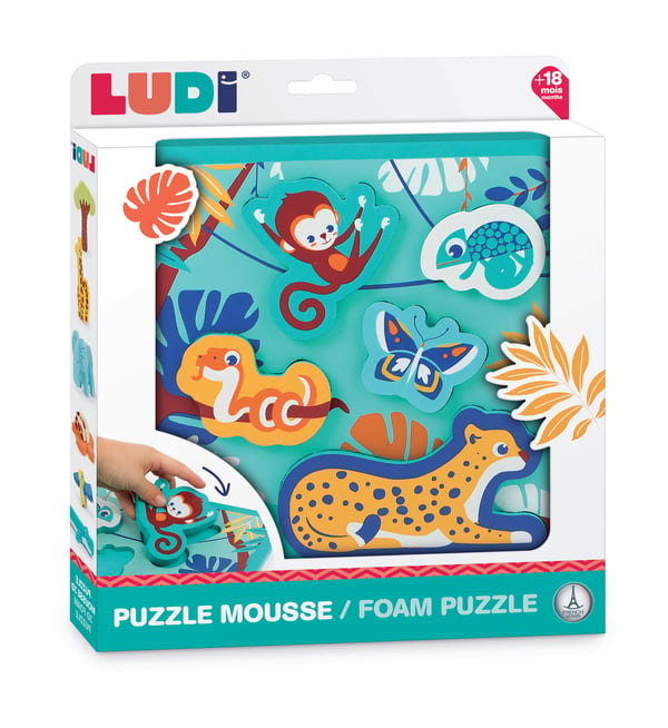 Miniatyrbild 2 av 2: LUDI 30090 pussel Rampussel 5 styck Djur