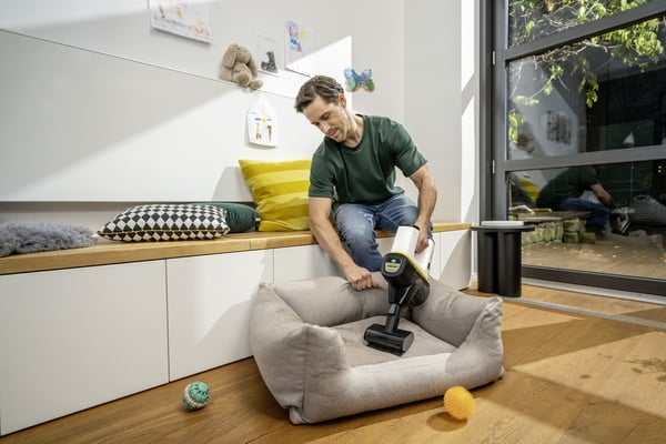 Kärcher VC 6 Cordless Premium OurFamily Pet 2-i-1 stangstøvsuger Batteri Dry HEPA Poseløs 250 W Sort, Gul
