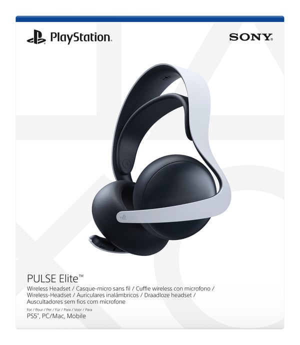 Sony PULSE Elite Kuulokkeet Langallinen & langaton Pääpanta Pelaaminen Bluetooth Latausteline Musta, Valkoinen