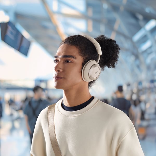 Soundcore Space One Pro Headset Trådløs Opkald/musik Bluetooth Hvid