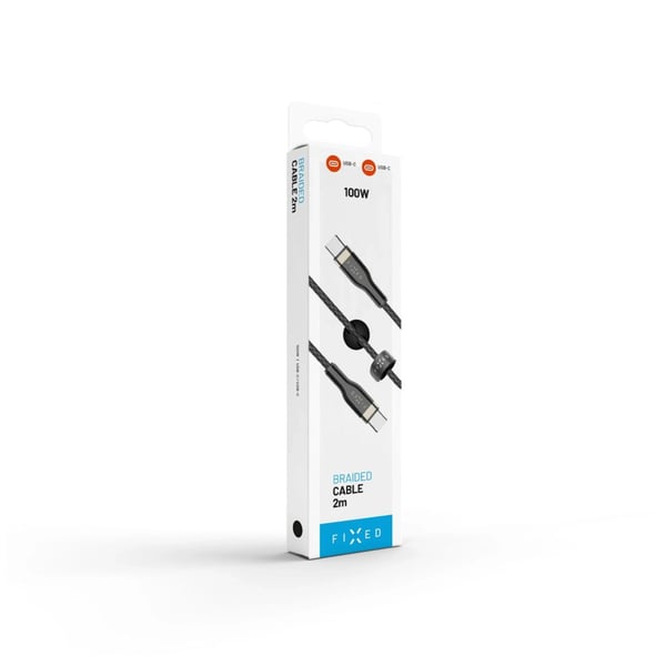 FIXED FIXDB-CC2-BK USB-kabel USB 2.0 2 m USB C 4,8 Gbit/sek. 100 W Sort