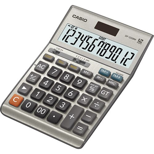 Casio DF-120BM regnemaskine Desktop Basis Sort, Grå
