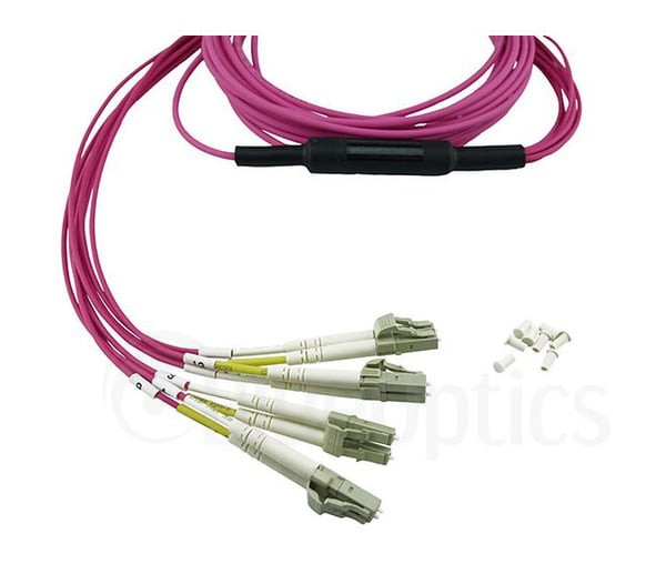 BlueOptics EMC CBL-MPO12-4LC-OM4-7M InfiniBand och fiberoptisk kabel 7,5 m MPO/UPC 4x LC Duplex/UPC Rosa