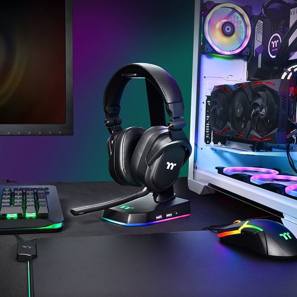 Thermaltake Argent H5 Stereo Headset Kabel Huvudband Spela Svart