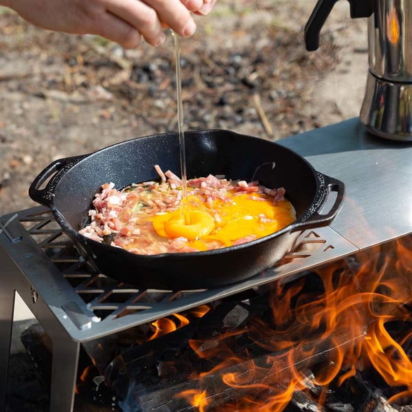 Miniatyrbillede 8 af 14: FENNEK 4FIRE Grill Trækul + brænde Rustfrit stål