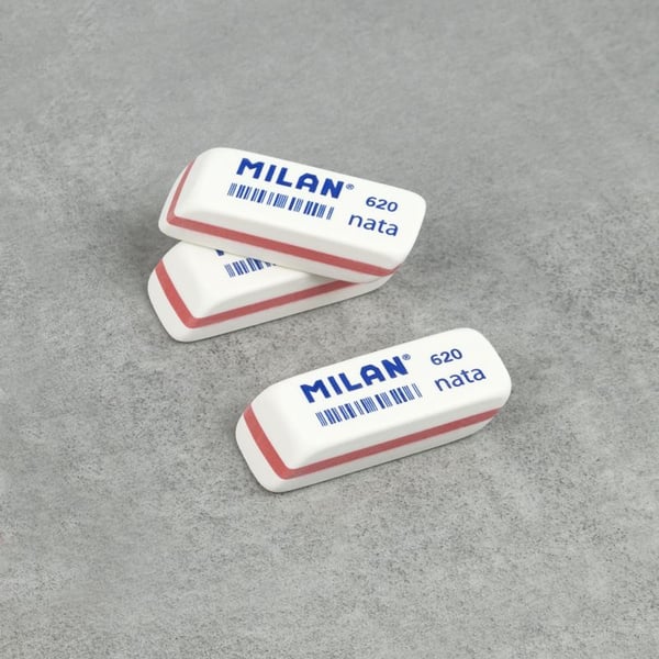 Miniatyrbillede 4 af 4: Milan BPM10044 viskelæder Plast Hvid 2 stk