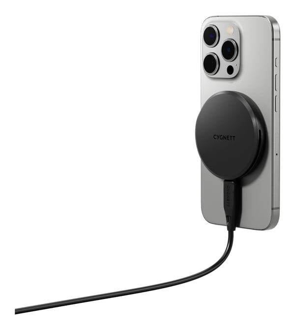 Pikkukuva 3 / 4: Cygnett ChargePuck Qi2.0 Kuulokkeet, Älypuhelin Musta USB Langaton lataaminen Pikalataus Sisätila