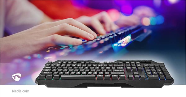 Miniatyrbild 10 av 12: Nedis GKBD110BKUS tangentbord Spela USB QWERTY Amerikanskt internationellt Svart